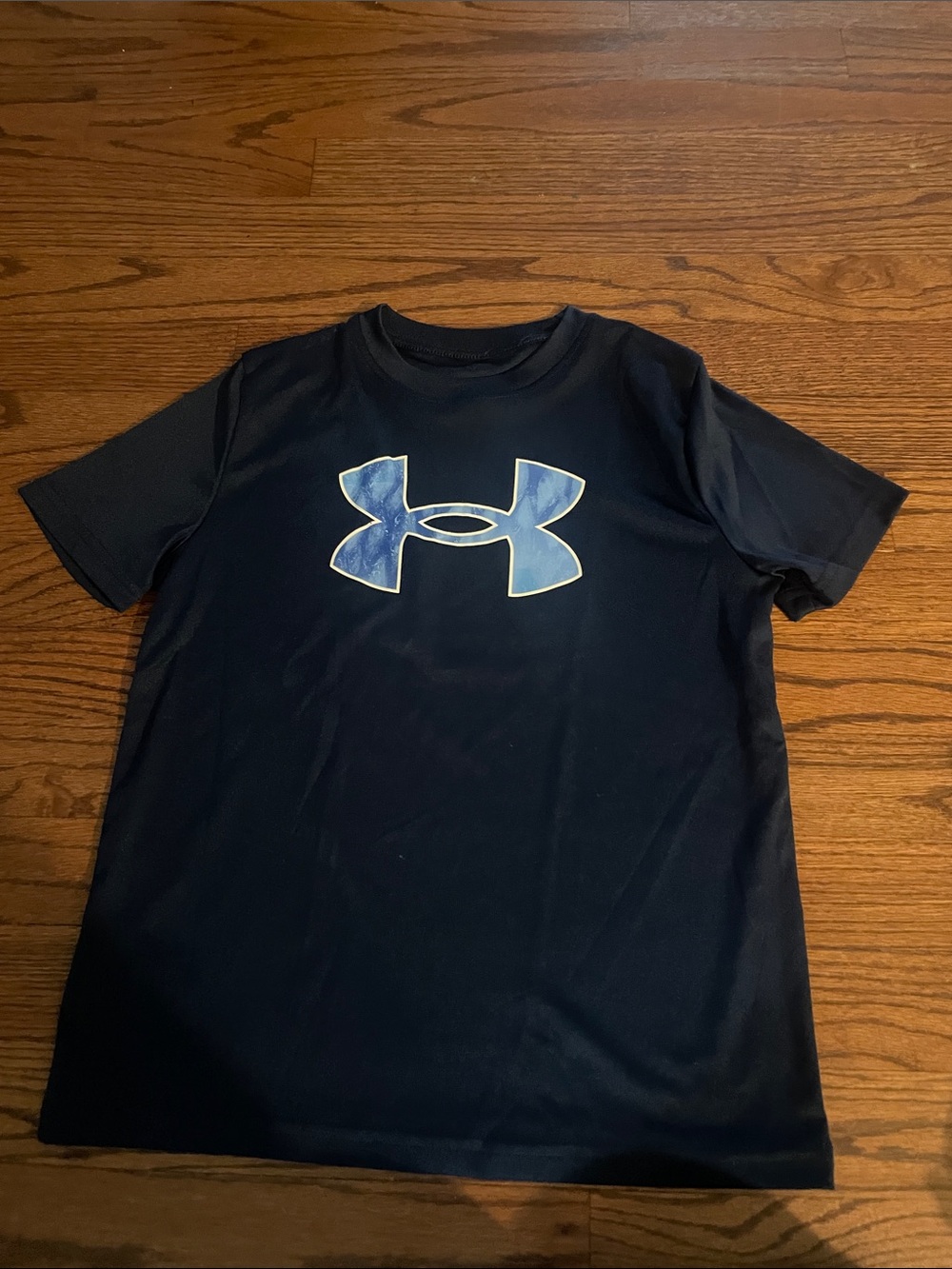 Under Armour Navy Short Sleeve Tee with Blue Logo